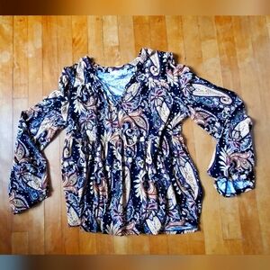 Lascana for Venus Tie Neck Paisley Top
